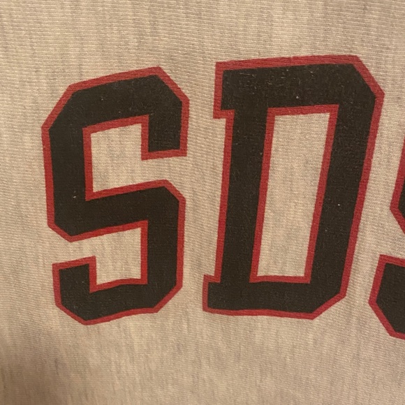 Champion Gray CROP SDSU Sweatshirt - Picture 6 of 7